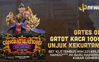 GATOT KACA 1000 UNJUK KEKUATAN! NANDO**** RAIH WIN Rp221,495 JUTA DI JPDEWA